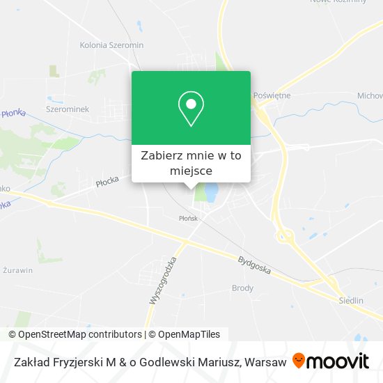 Mapa Zakład Fryzjerski M & o Godlewski Mariusz