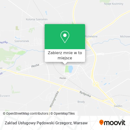 Mapa Zakład Usługowy Pędowski Grzegorz