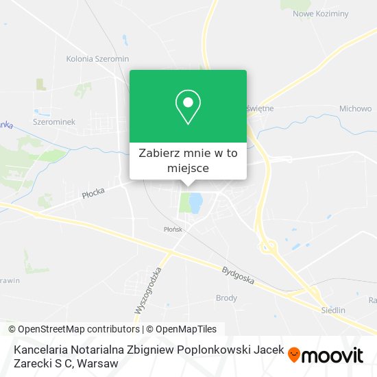 Mapa Kancelaria Notarialna Zbigniew Poplonkowski Jacek Zarecki S C