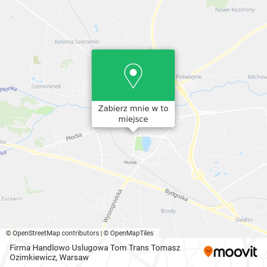 Mapa Firma Handlowo Uslugowa Tom Trans Tomasz Ozimkiewicz