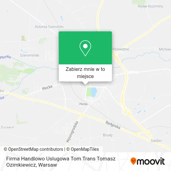 Mapa Firma Handlowo Uslugowa Tom Trans Tomasz Ozimkiewicz