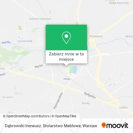 Mapa Dąbrowski Ireneusz. Stolarstwo Meblowe