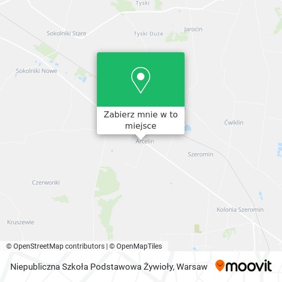 Mapa Niepubliczna Szkoła Podstawowa Żywioły