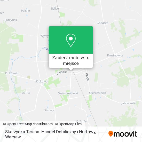 Mapa Skarżycka Teresa. Handel Detaliczny i Hurtowy