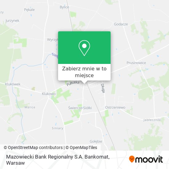 Mapa Mazowiecki Bank Regionalny S.A. Bankomat