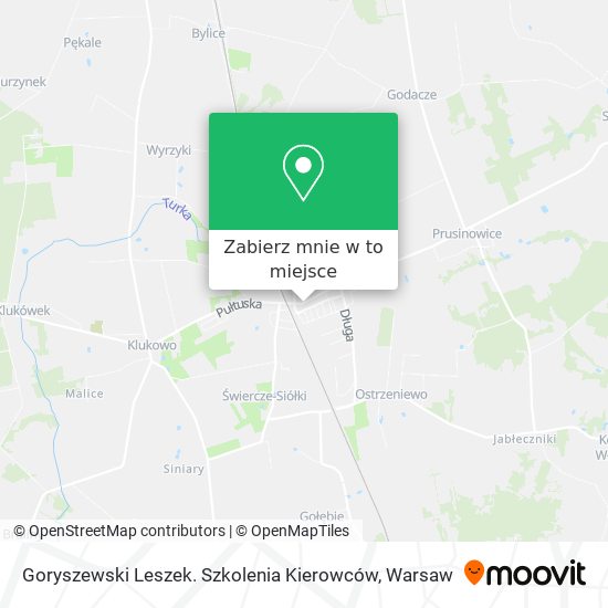 Mapa Goryszewski Leszek. Szkolenia Kierowców