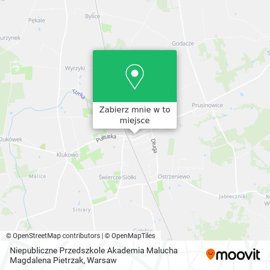 Mapa Niepubliczne Przedszkole Akademia Malucha Magdalena Pietrzak