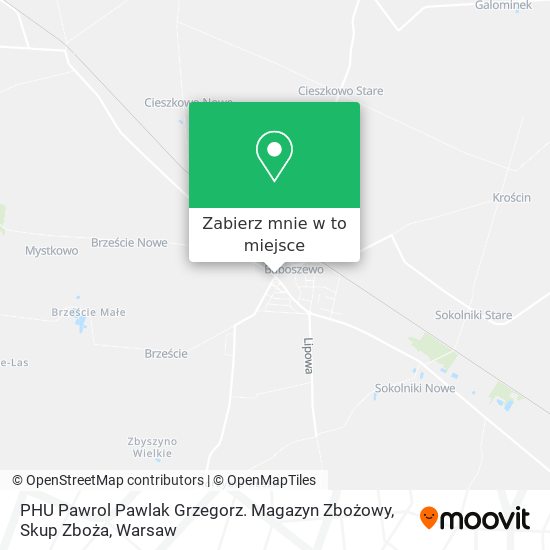 Mapa PHU Pawrol Pawlak Grzegorz. Magazyn Zbożowy, Skup Zboża