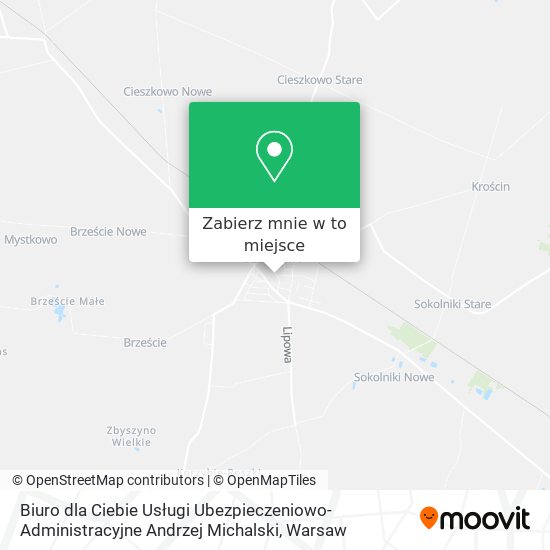 Mapa Biuro dla Ciebie Usługi Ubezpieczeniowo-Administracyjne Andrzej Michalski