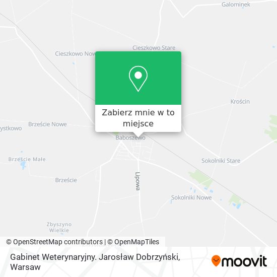 Mapa Gabinet Weterynaryjny. Jarosław Dobrzyński