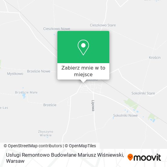 Mapa Usługi Remontowo Budowlane Mariusz Wiśniewski