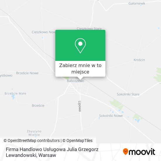 Mapa Firma Handlowo Usługowa Julia Grzegorz Lewandowski