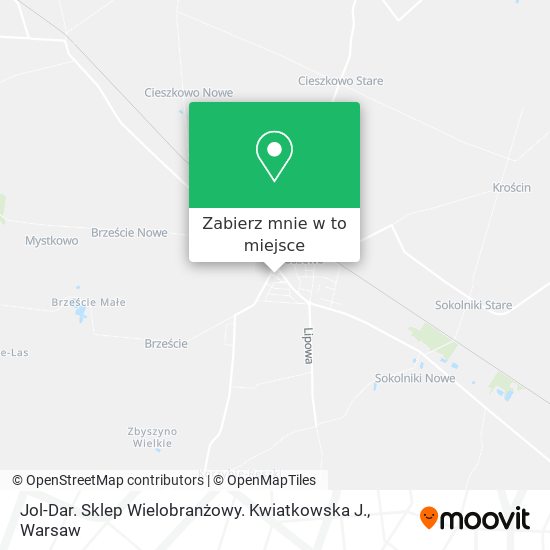 Mapa Jol-Dar. Sklep Wielobranżowy. Kwiatkowska J.