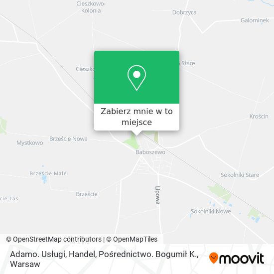 Mapa Adamo. Usługi, Handel, Pośrednictwo. Bogumił K.