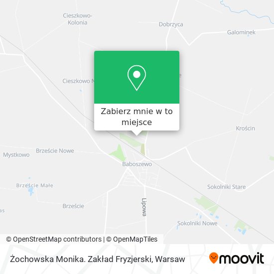 Mapa Żochowska Monika. Zakład Fryzjerski