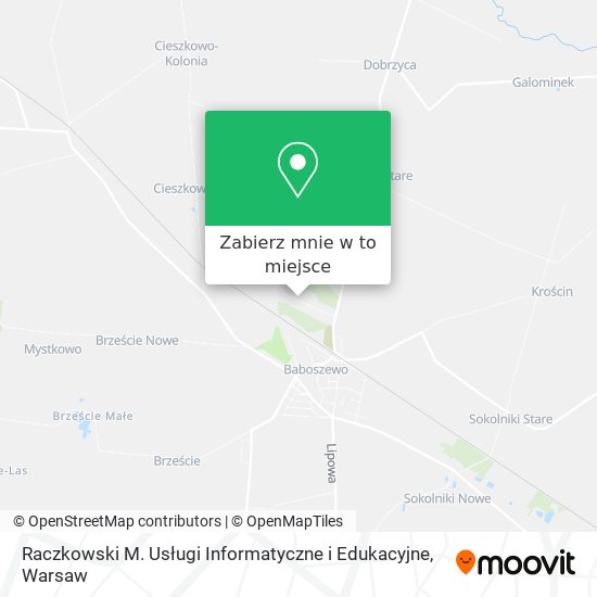 Mapa Raczkowski M. Usługi Informatyczne i Edukacyjne