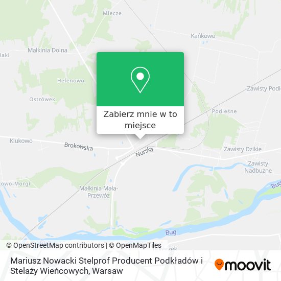 Mapa Mariusz Nowacki Stelprof Producent Podkładów i Stelaży Wieńcowych