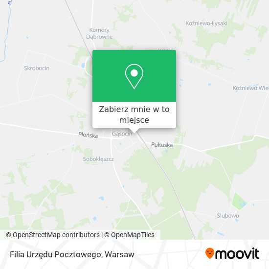 Mapa Filia Urzędu Pocztowego