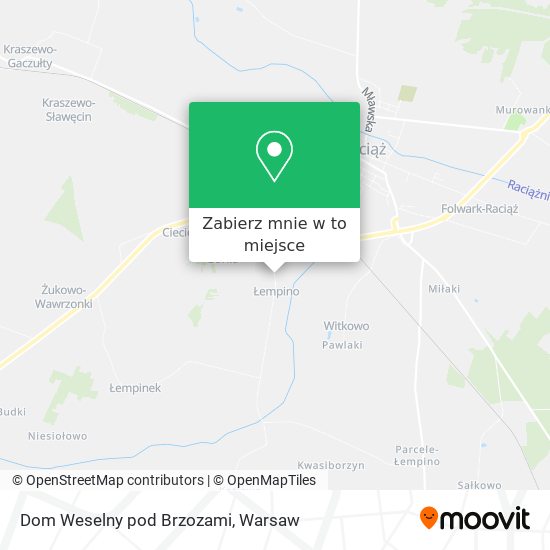 Mapa Dom Weselny pod Brzozami