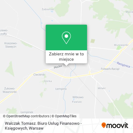 Mapa Walczak Tomasz. Biuro Usług Finansowo - Księgowych