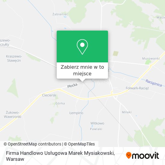 Mapa Firma Handlowo Usługowa Marek Mysiakowski