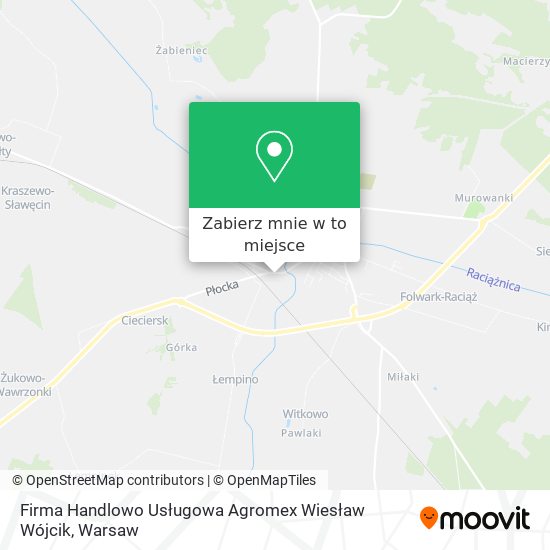 Mapa Firma Handlowo Usługowa Agromex Wiesław Wójcik