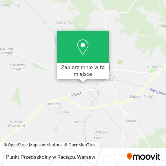 Mapa Punkt Przedszkolny w Raciążu