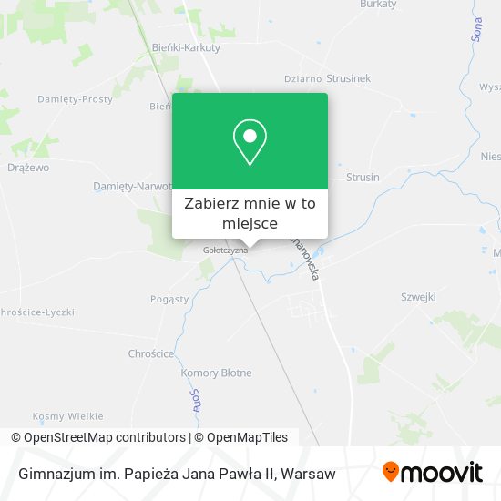 Mapa Gimnazjum im. Papieża Jana Pawła II