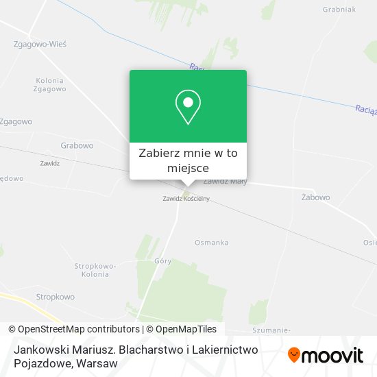 Mapa Jankowski Mariusz. Blacharstwo i Lakiernictwo Pojazdowe