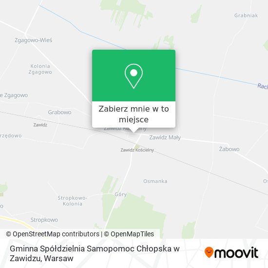 Mapa Gminna Spółdzielnia Samopomoc Chłopska w Zawidzu