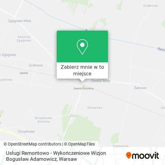 Mapa Usługi Remontowo - Wykończeniowe Wizjon Bogusław Adamowicz