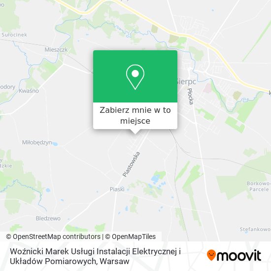 Mapa Woźnicki Marek Usługi Instalacji Elektrycznej i Układów Pomiarowych