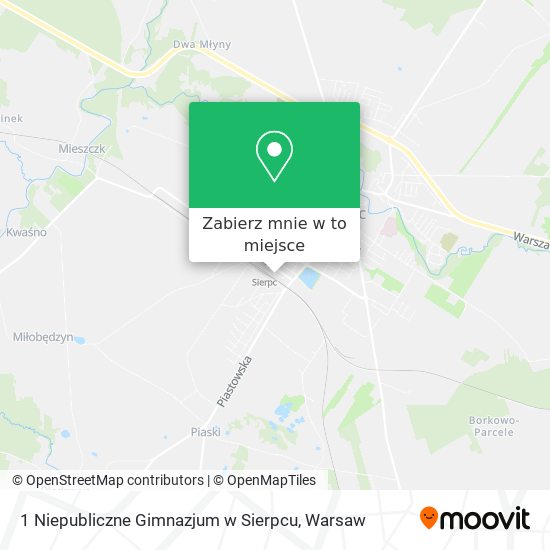 Mapa 1 Niepubliczne Gimnazjum w Sierpcu