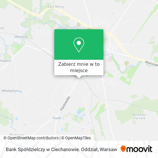 Mapa Bank Spółdzielczy w Ciechanowie. Oddział