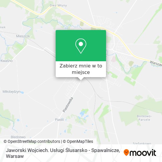 Mapa Jaworski Wojciech. Usługi Ślusarsko - Spawalnicze