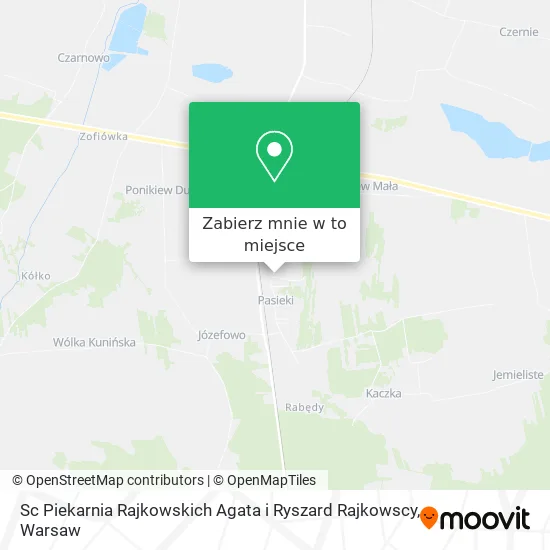 Mapa Sc Piekarnia Rajkowskich Agata i Ryszard Rajkowscy