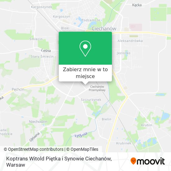 Mapa Koptrans Witold Piętka i Synowie Ciechanów