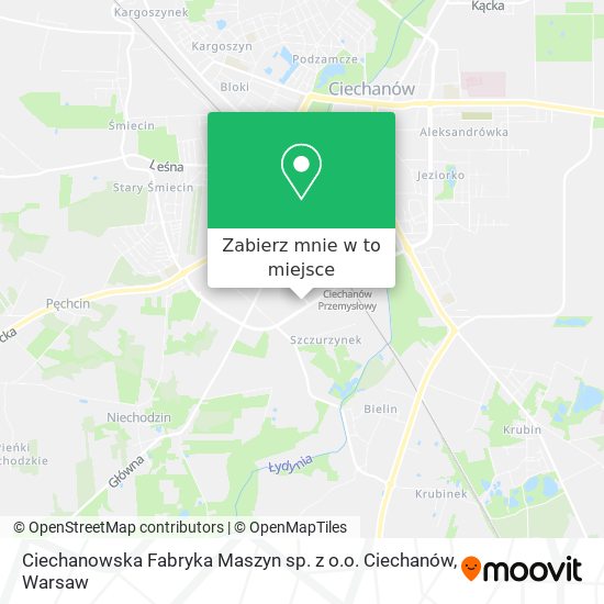 Mapa Ciechanowska Fabryka Maszyn sp. z o.o. Ciechanów