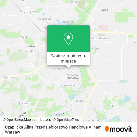 Mapa Czaplicka Alina Przedsiębiorstwo Handlowe Alinam