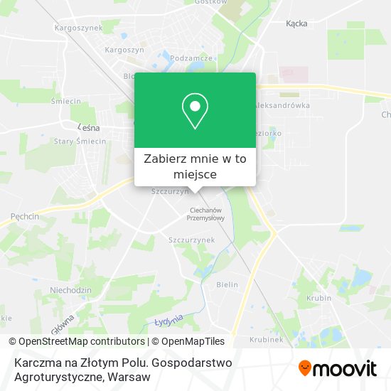 Mapa Karczma na Złotym Polu. Gospodarstwo Agroturystyczne