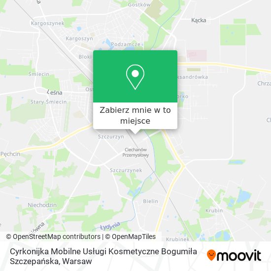 Mapa Cyrkonijka Mobilne Usługi Kosmetyczne Bogumiła Szczepańska