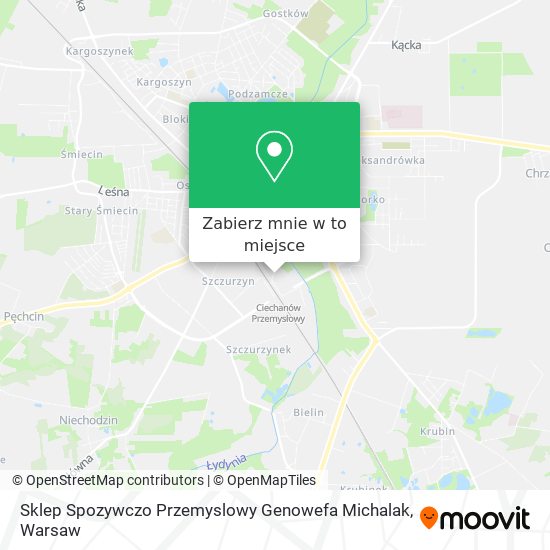 Mapa Sklep Spozywczo Przemyslowy Genowefa Michalak