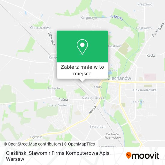 Mapa Cieśliński Sławomir Firma Komputerowa Apis