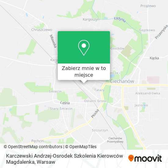 Mapa Karczewski Andrzej-Osrodek Szkolenia Kierowców Magdalenka