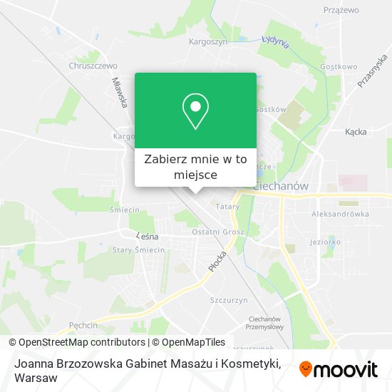 Mapa Joanna Brzozowska Gabinet Masażu i Kosmetyki