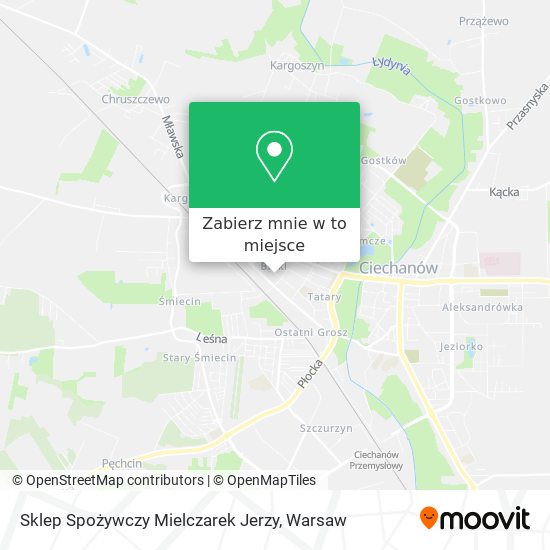 Mapa Sklep Spożywczy Mielczarek Jerzy