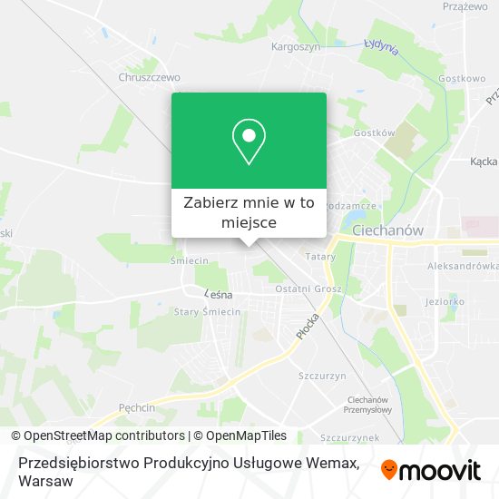 Mapa Przedsiębiorstwo Produkcyjno Usługowe Wemax