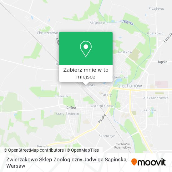 Mapa Zwierzakowo Sklep Zoologiczny Jadwiga Sapińska