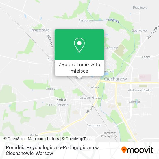 Mapa Poradnia Psychologiczno-Pedagogiczna w Ciechanowie