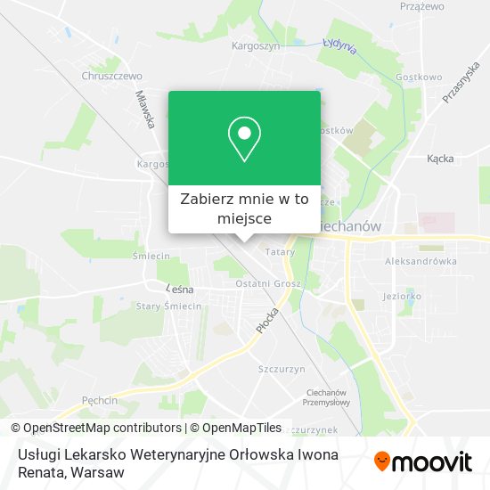 Mapa Usługi Lekarsko Weterynaryjne Orłowska Iwona Renata